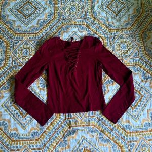 Emma & Sam Cropped Long Sleeve Top